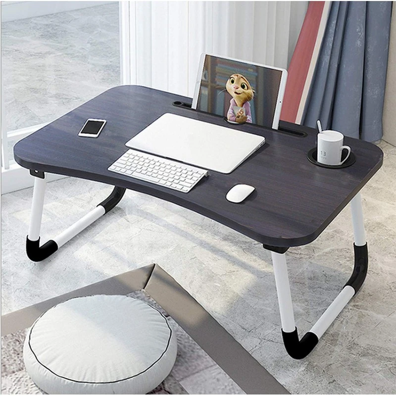 VMS OfficeBuddy Multipurpose Foldable Laptop Table with Cup & Tablet Holder VMS OfficeBuddy Multipurpose Foldable Laptop Table with Cup & Tablet Holder