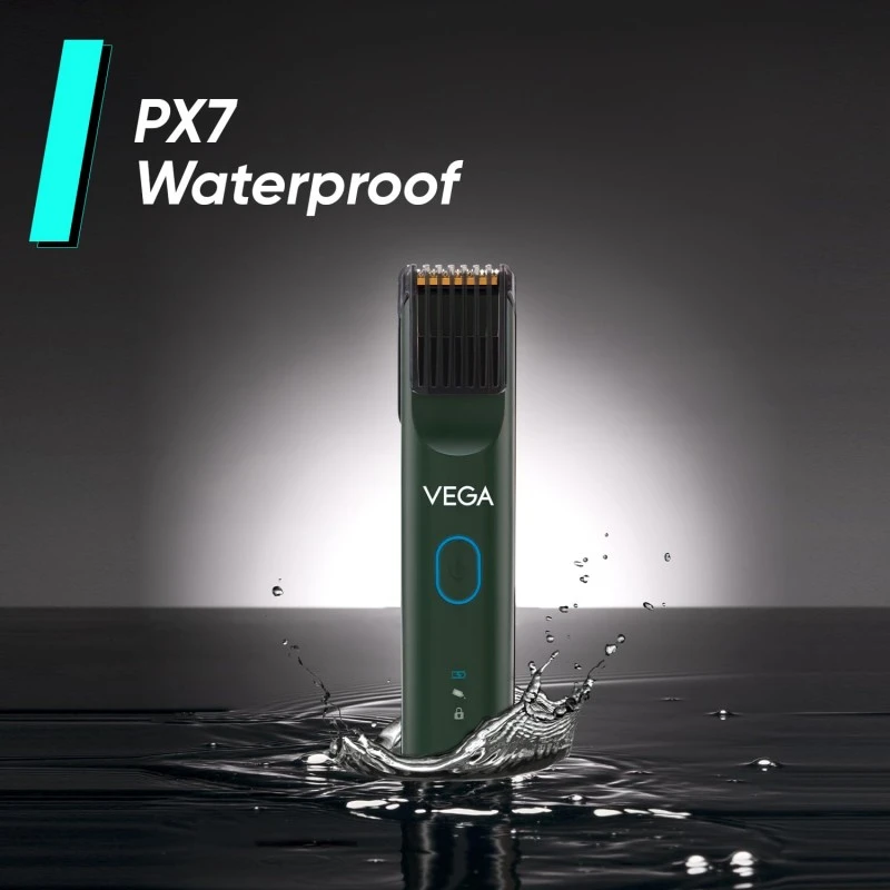 Vega Battery Powered SmartOne S3 Beard Trimmer for Men with Titanium Blade, 160 mins Runtime, IPX7 Waterproof & 40 Length Settings, Travel Lock, Travel Friendly, Green, (VHTH-36 Vega Battery Powered SmartOne S3 Beard Trimmer for Men with Titanium Blade, 160 mins Runtime, IPX7 Waterproof & 40 Length Settings, Travel Lock, Travel Friendly, Green, (VHTH-36