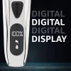 Vega P3 Battery Powered Trimmer Men with 160 Mins Runtime, Titanium Blades, 2 Comb Attachment, Digital Display & 40 Length Settings, Silver, (Power Series P3 VHTH-27) Vega P3 Battery Powered Trimmer Men with 160 Mins Runtime, Titanium Blades, 2 Comb Attachment, Digital Display & 40 Length Settings, Silver, (Power Series P3 VHTH-27)