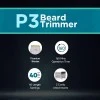 Vega P3 Battery Powered Trimmer Men with 160 Mins Runtime, Titanium Blades, 2 Comb Attachment, Digital Display & 40 Length Settings, Silver, (Power Series P3 VHTH-27) Vega P3 Battery Powered Trimmer Men with 160 Mins Runtime, Titanium Blades, 2 Comb Attachment, Digital Display & 40 Length Settings, Silver, (Power Series P3 VHTH-27)