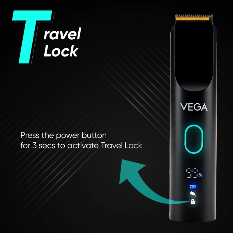 Vega SmartOne S1 Beard Trimmer for Men with Titanium Blade, Digital Display, 120 mins Runtime, IPX7 Waterproof & 40 Length Settings, 3 Unique Speed Mode Black (VHTH-30) Vega SmartOne S1 Beard Trimmer for Men with Titanium Blade, Digital Display, 120 mins Runtime, IPX7 Waterproof & 40 Length Settings, 3 Unique Speed Mode Black (VHTH-30)