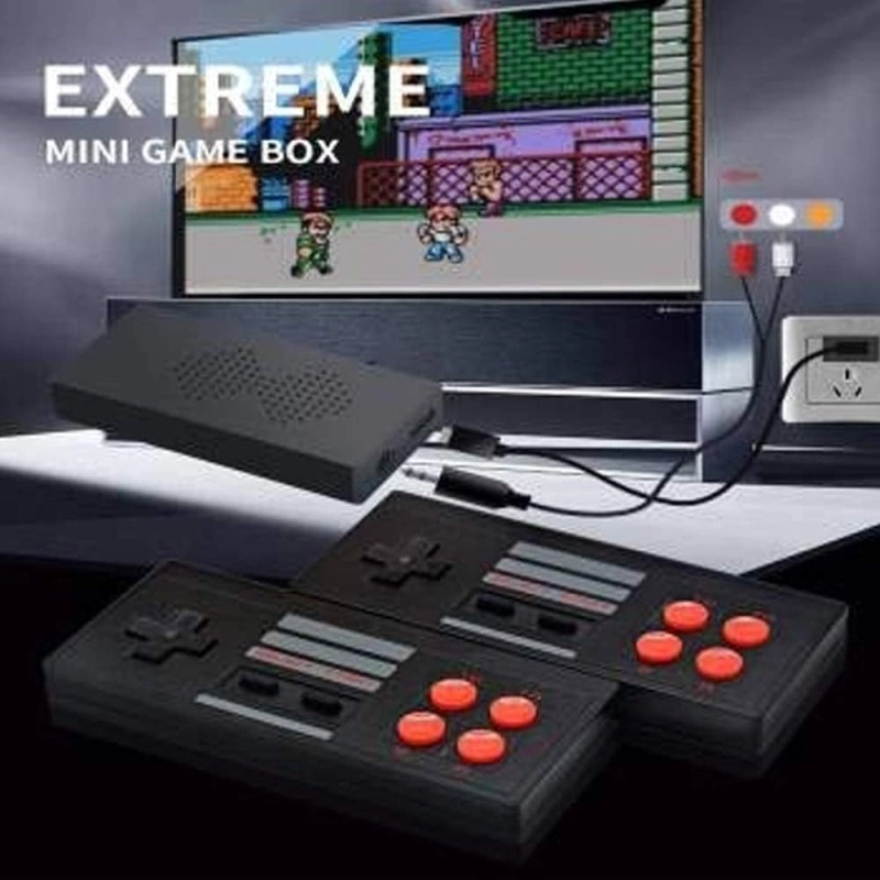 Viart Creation™ Extreme Mini Plug and Play Wireless Game Box HD 1080p TV Retro Video Game for Kids 620 Extreme Mini Game Box (8 Bit Retro Games) for up to 2 Players Black (Kids Edition Extreme)