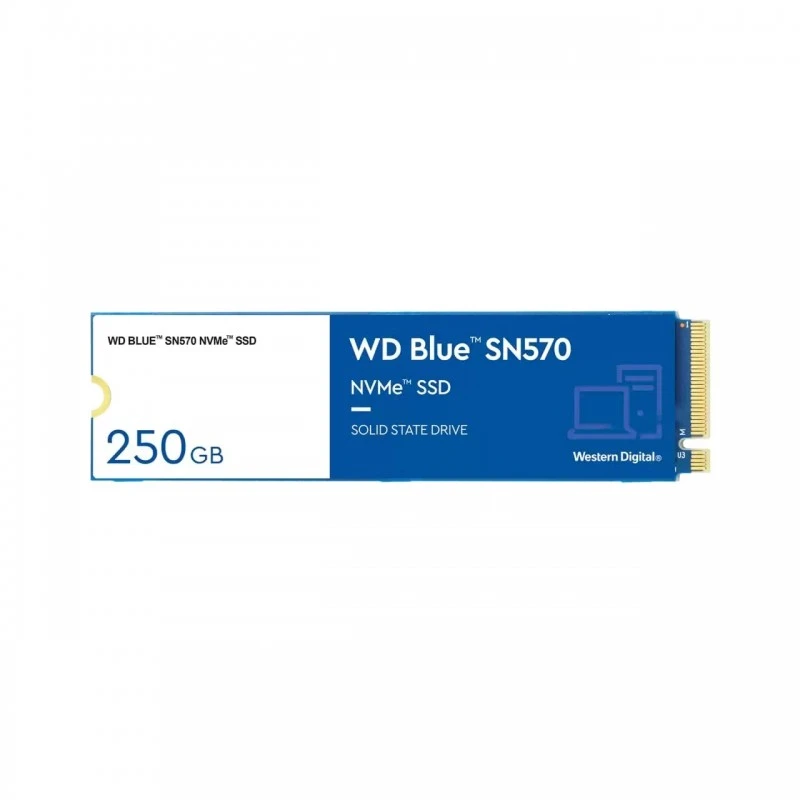 Western Digital WD Blue SN570 NVMe 250GB, Upto 3300MB/s, with Free 1 Month Adobe Creative Cloud Subscription, 5 Y Warranty, PCIe Gen 3 NVMe M.2 (2280), Internal Solid State Drive (SSD) (WDS250G3B0C) Western Digital WD Blue SN570 NVMe 250GB, Upto 3300MB/s, with Free 1 Month Adobe Creative Cloud Subscription, 5 Y Warranty, PCIe Gen 3 NVMe M.2 (2280), Internal Solid State Drive (SSD) (WDS250G3B0C)