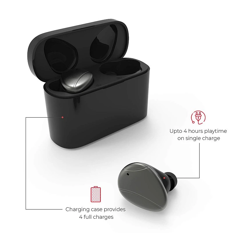 Wings Alpha in Ear True Wireless Earbuds with Mic Black Wings Alpha in Ear True Wireless Earbuds with Mic Black