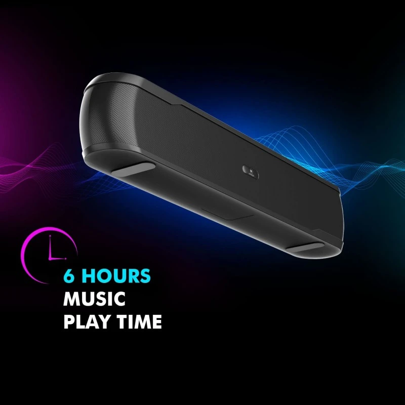 Wings Centerstage 110, 20W Soundbar, with Built-in Mobile Holder, 5.0 Bluetooth, Aux Input and 6 Hours Playtime Wings Centerstage 110, 20W Soundbar, with Built-in Mobile Holder, 5.0 Bluetooth, Aux Input and 6 Hours Playtime