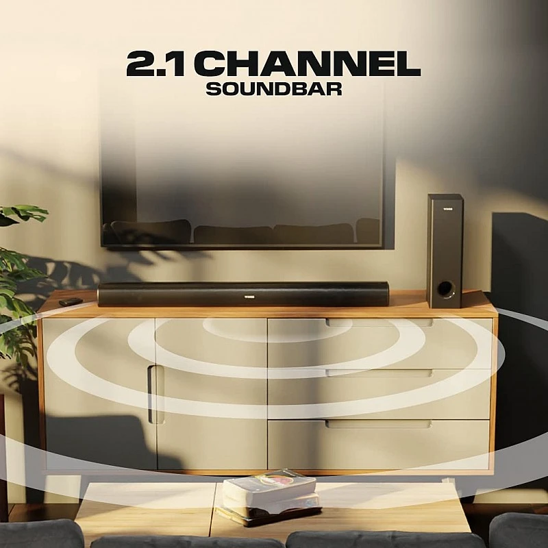 Wings Centerstage 2000, 2.1 Channel Soundbar with 100W RMS,5.0 Bluetooth, USB, Aux, HDMI Connection & Remote Control, Black,WL-CENTERSTAGE2000-BLK Wings Centerstage 2000, 2.1 Channel Soundbar with 100W RMS,5.0 Bluetooth, USB, Aux, HDMI Connection & Remote Control, Black,WL-CENTERSTAGE2000-BLK