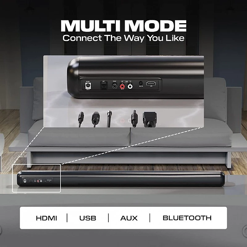 Wings Newly Launched Wings Centerstage 3000, 2.1 Channel Soundbar with 160W RMS, 5.0 Bluetooth, USB, Aux, HDMI Connection & Remote Control, Black, WL-CENTERSTAGE3000-BLK Wings Newly Launched Wings Centerstage 3000, 2.1 Channel Soundbar with 160W RMS, 5.0 Bluetooth, USB, Aux, HDMI Connection & Remote Control, Black, WL-CENTERSTAGE3000-BLK