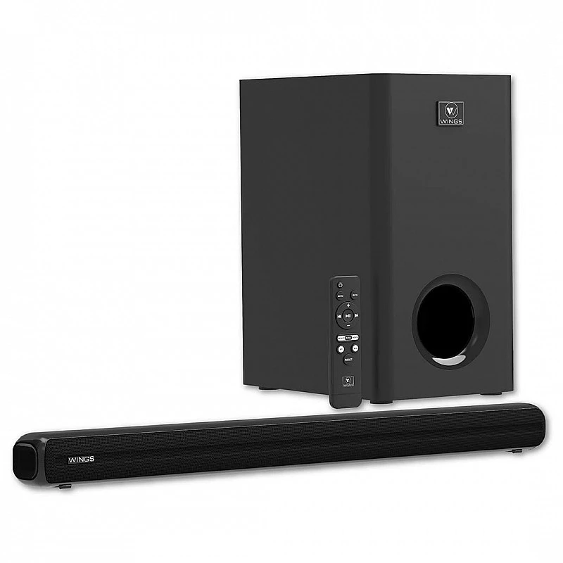 Wings Newly Launched Wings Centerstage 3000, 2.1 Channel Soundbar with 160W RMS, 5.0 Bluetooth, USB, Aux, HDMI Connection & Remote Control, Black, WL-CENTERSTAGE3000-BLK Wings Newly Launched Wings Centerstage 3000, 2.1 Channel Soundbar with 160W RMS, 5.0 Bluetooth, USB, Aux, HDMI Connection & Remote Control, Black, WL-CENTERSTAGE3000-BLK