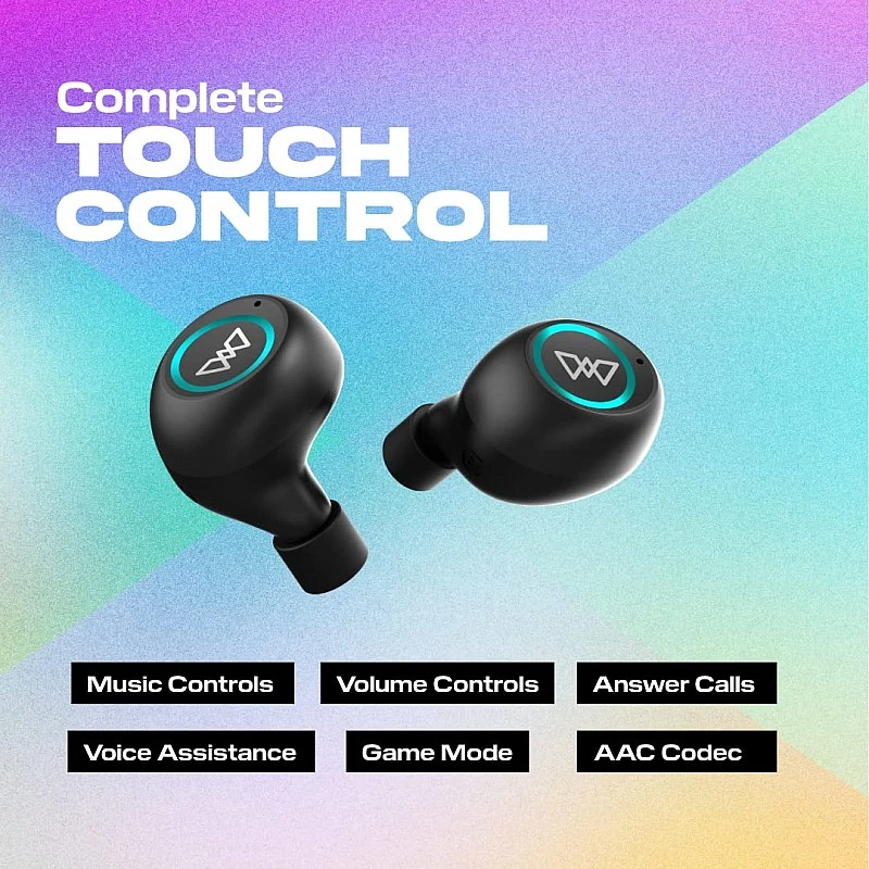 Wings Powerpods Wireless in Ear Earbuds with Powerbank Function, 150 Hours Playtime, Massive 2500mAh Digital Display Battery, Low Latency for Gaming (Black) Wings Powerpods Wireless in Ear Earbuds with Powerbank Function, 150 Hours Playtime, Massive 2500mAh Digital Display Battery, Low Latency for Gaming (Black)