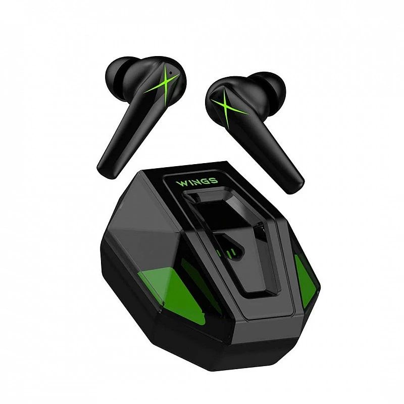 Wings X Fire Wireless Gaming in Ear Earbuds,TWS Headphones with RGB Lights case, 40ms Low Latency, Bluetooth 5.3, 40 Hours Playtime, ENC, 8mm Speaker Size (Black TWS) Wings X Fire Wireless Gaming in Ear Earbuds,TWS Headphones with RGB Lights case, 40ms Low Latency, Bluetooth 5.3, 40 Hours Playtime, ENC, 8mm Speaker Size (Black TWS)