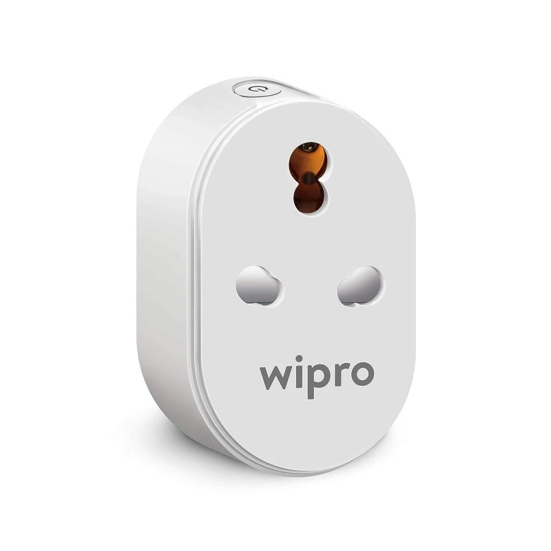 Wipro 16A Wi-Fi Smart Plug with Energy Monitoring- Suitable for Large Appliances like Geysers, Microwave Ovens, Air Conditioners (Works with Alexa and Google Assistant)- White Wipro 16A Wi-Fi Smart Plug with Energy Monitoring- Suitable for Large Appliances like Geysers, Microwave Ovens, Air Conditioners (Works with Alexa and Google Assistant)- White