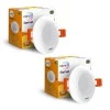 Wipro Garnet 3W Led Mini Downlight|Warm White (2700K)|Compact Design with 120° Beam Angle|Recessed Down Light for False Ceiling|Cutout-2.3 Inch|Pack of 2 Wipro Garnet 3W Led Mini Downlight|Warm White (2700K)|Compact Design with 120° Beam Angle|Recessed Down Light for False Ceiling|Cutout-2.3 Inch|Pack of 2