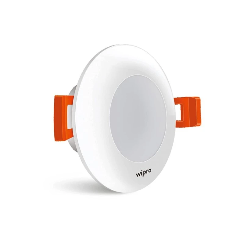 Wipro Garnet 3W Led Mini Downlight|Warm White (2700K)|Compact Design with 120° Beam Angle|Recessed Down Light for False Ceiling|Cutout-2.3 Inch|Pack of 2 Wipro Garnet 3W Led Mini Downlight|Warm White (2700K)|Compact Design with 120° Beam Angle|Recessed Down Light for False Ceiling|Cutout-2.3 Inch|Pack of 2