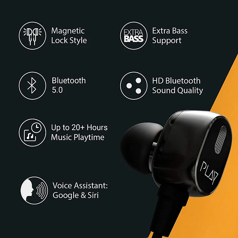 World Of PLAY PLAYGO N23 (2020) Wireless Earphones Neckband-Galaxy Black World Of PLAY PLAYGO N23 (2020) Wireless Earphones Neckband-Galaxy Black