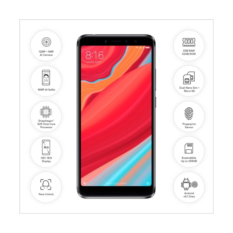 Redmi Y2 Blue, 64 GB  4 GB RAM (Refurbished)