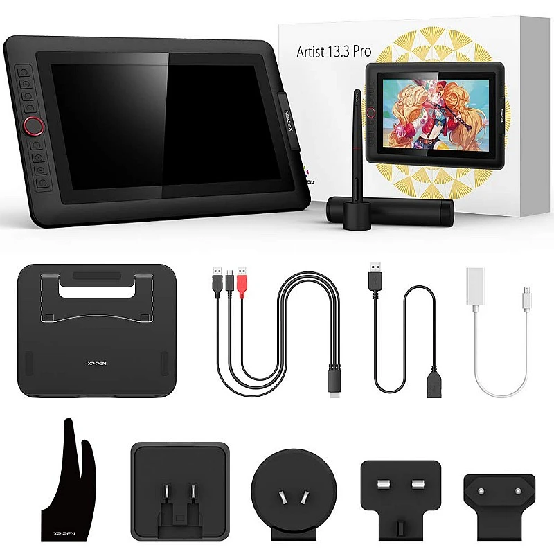XP Pen Artist 13.3 Pro 11.56 x 6.5 inch Graphics Tablet Black Connectivity-USB XP Pen Artist 13.3 Pro 11.56 x 6.5 inch Graphics Tablet Black Connectivity-USB