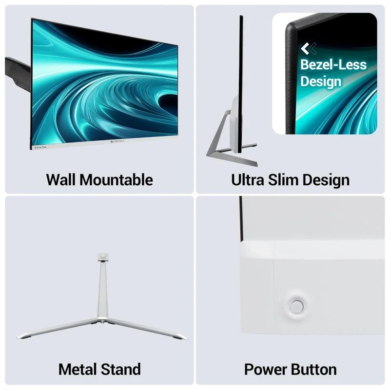 ZEBRONICS A24FHD LED Monitor, 24 inch (60.96cm), 250 nits, 100Hz, Slim Design, FHD, 1080p, Wall Mountable, HDMI, VGA, Ultra Slim Bezel, Metal stand, Built-in Speakers- ZEBRONICS A24FHD LED Monitor, 24 inch (60.96cm), 250 nits, 100Hz, Slim Design, FHD, 1080p, Wall Mountable, HDMI, VGA, Ultra Slim Bezel, Metal stand, Built-in Speakers-