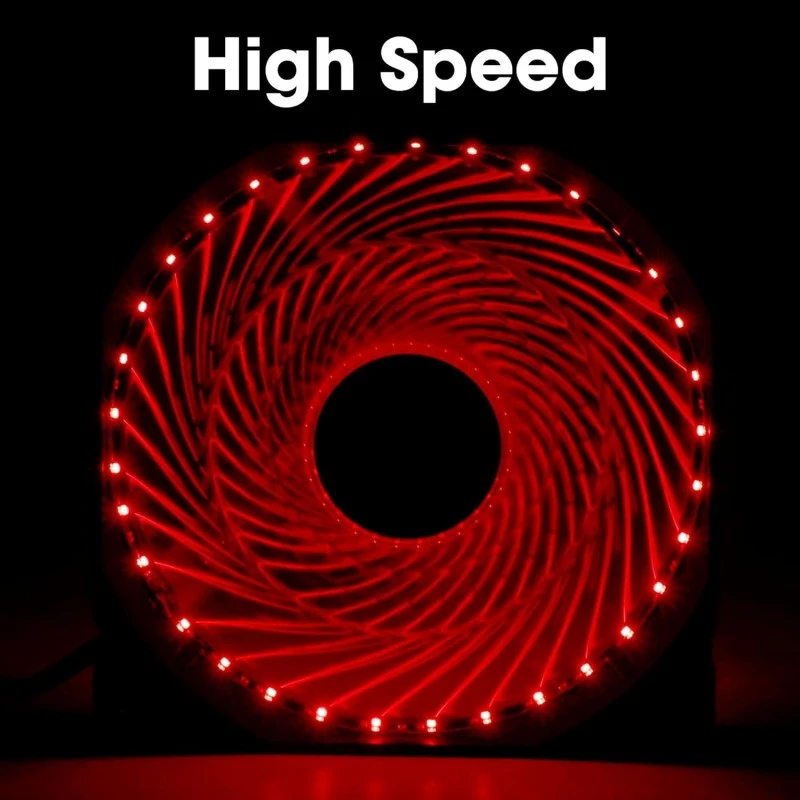 ZEBRONICS ZEB-PGF110 120mm Red Premium Chassis Fan, with High Speed 43.5CFM Airflow, Hydraumatic Bearing, 33 LEDs, Anti Vibration Pads, 4 Pin Molex and 3 Pin Connector. ZEBRONICS ZEB-PGF110 120mm Red Premium Chassis Fan, with High Speed 43.5CFM Airflow, Hydraumatic Bearing, 33 LEDs, Anti Vibration Pads, 4 Pin Molex and 3 Pin Connector.