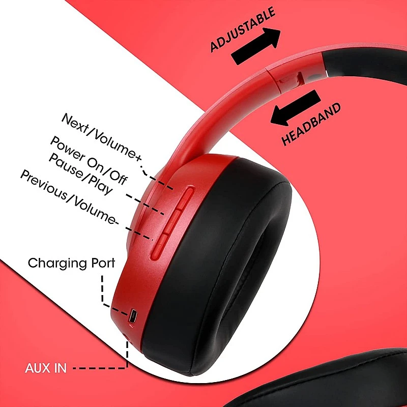 ZEBRONICS Zeb-DUKE1 Wireless 5.0 Headphone with 34Hrs* Battery Backup, Dual Pairing, Media & Volume Control h mic (Orange with Grey) ZEBRONICS Zeb-DUKE1 Wireless 5.0 Headphone with 34Hrs* Battery Backup, Dual Pairing, Media & Volume Control h mic (Orange with Grey)