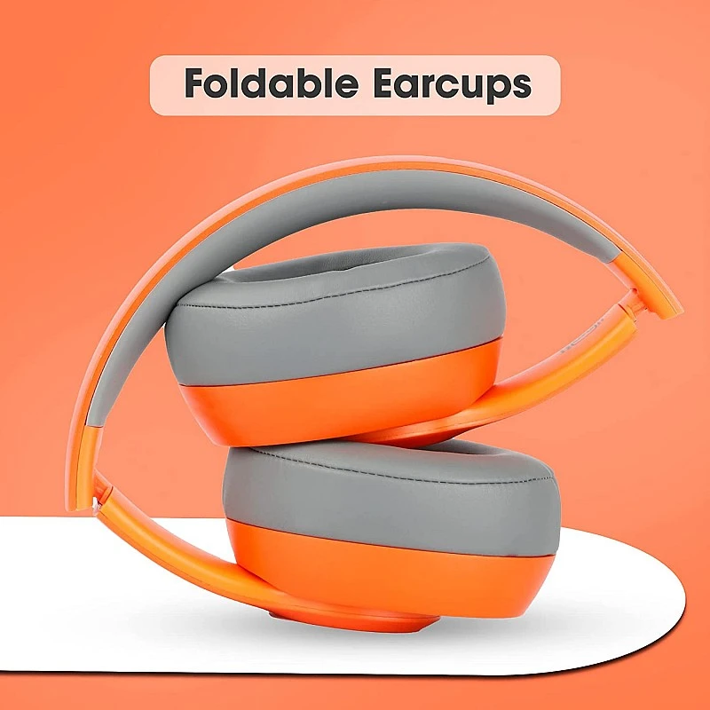 ZEBRONICS Zeb-DUKE1 Wireless 5.0 Headphone with 34Hrs* Battery Backup, Dual Pairing, Media & Volume Control h mic (Orange with Grey) ZEBRONICS Zeb-DUKE1 Wireless 5.0 Headphone with 34Hrs* Battery Backup, Dual Pairing, Media & Volume Control h mic (Orange with Grey)
