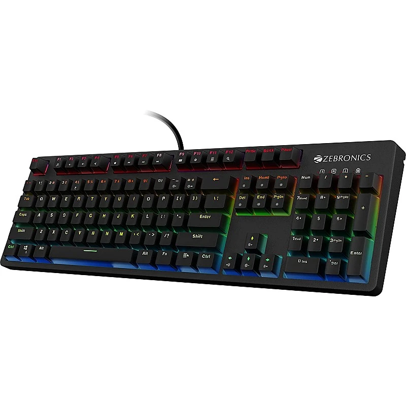 Zebronics Zeb-Max Plus V2 Premium Mechanical Keyboard with 104 Tactile Switch Keys Zebronics Zeb-Max Plus V2 Premium Mechanical Keyboard with 104 Tactile Switch Keys