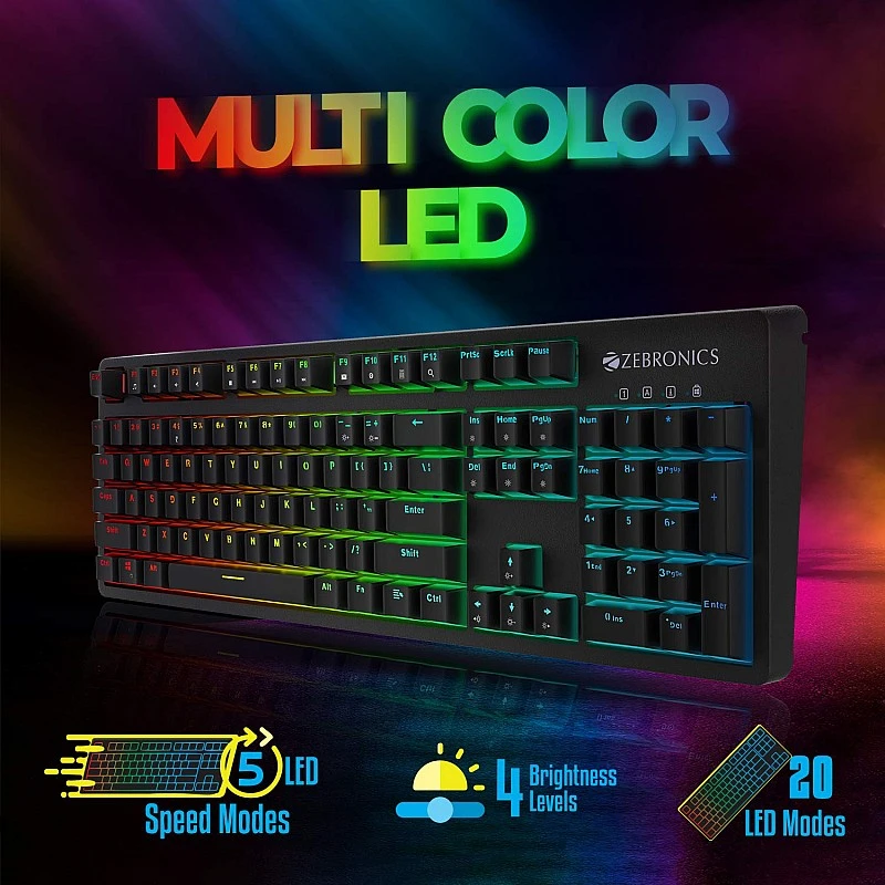 Zebronics Zeb-Max Plus V2 Premium Mechanical Keyboard with 104 Tactile Switch Keys Zebronics Zeb-Max Plus V2 Premium Mechanical Keyboard with 104 Tactile Switch Keys