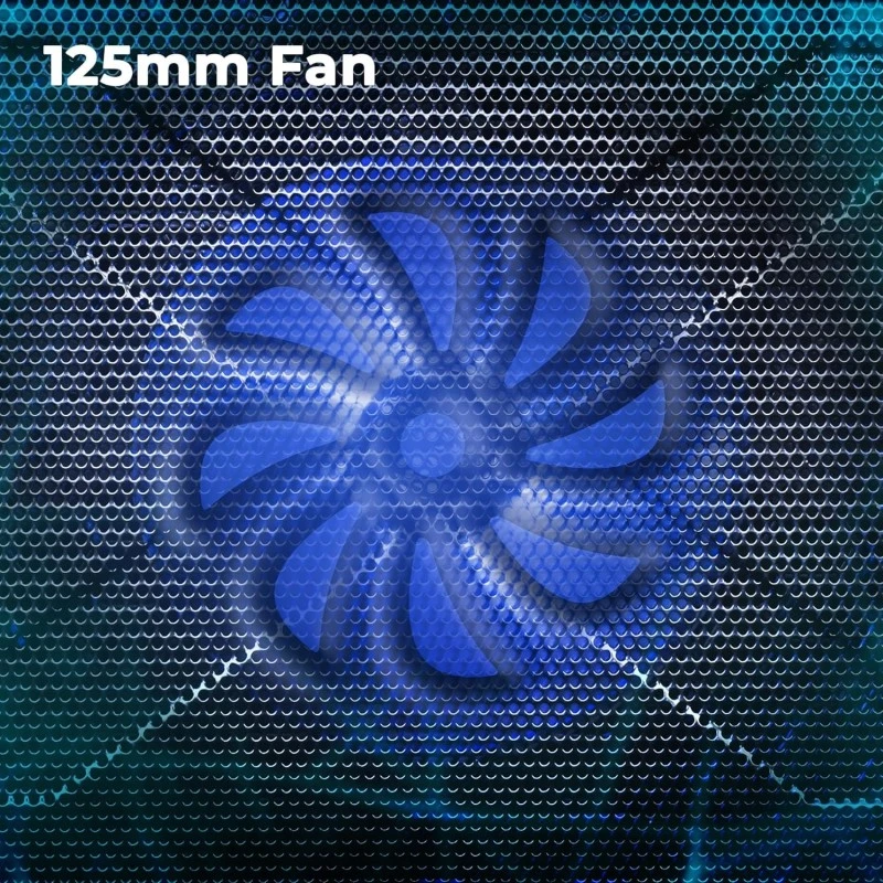 Zebronics NC2100 Laptop Cooling Stand with 125mm Fan, Silent Operation, LED Light, Supports up to 15.6 inch Laptops and Retractable Stand Zebronics NC2100 Laptop Cooling Stand with 125mm Fan, Silent Operation, LED Light, Supports up to 15.6 inch Laptops and Retractable Stand