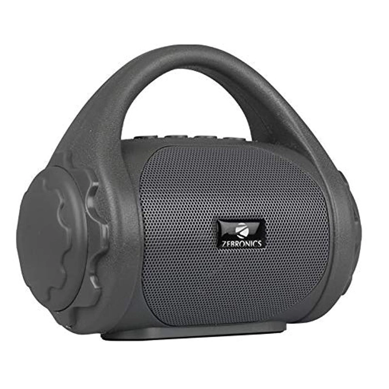 Zebronics ZEB-COUNTY 3W Wireless Bluetooth Portable Speaker With Supporting Carry Handle, USB, SD Card, AUX, FM & Call Function. (Black)