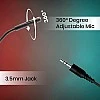 Zebronics ZEB-SM600 PRO Omnidirectional Desktop Microphone, 3.5mm Connector, Flexible Design, 2 Meter Braided Cable Zebronics ZEB-SM600 PRO Omnidirectional Desktop Microphone, 3.5mm Connector, Flexible Design, 2 Meter Braided Cable