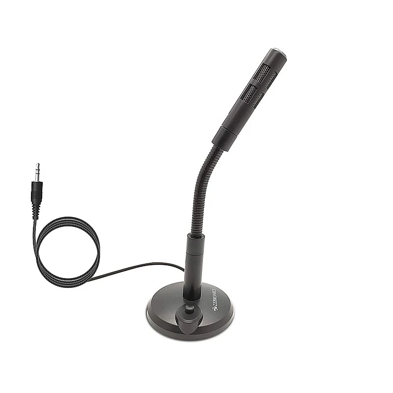 Zebronics ZEB-SM600 PRO Omnidirectional Desktop Microphone, 3.5mm Connector, Flexible Design, 2 Meter Braided Cable Zebronics ZEB-SM600 PRO Omnidirectional Desktop Microphone, 3.5mm Connector, Flexible Design, 2 Meter Braided Cable