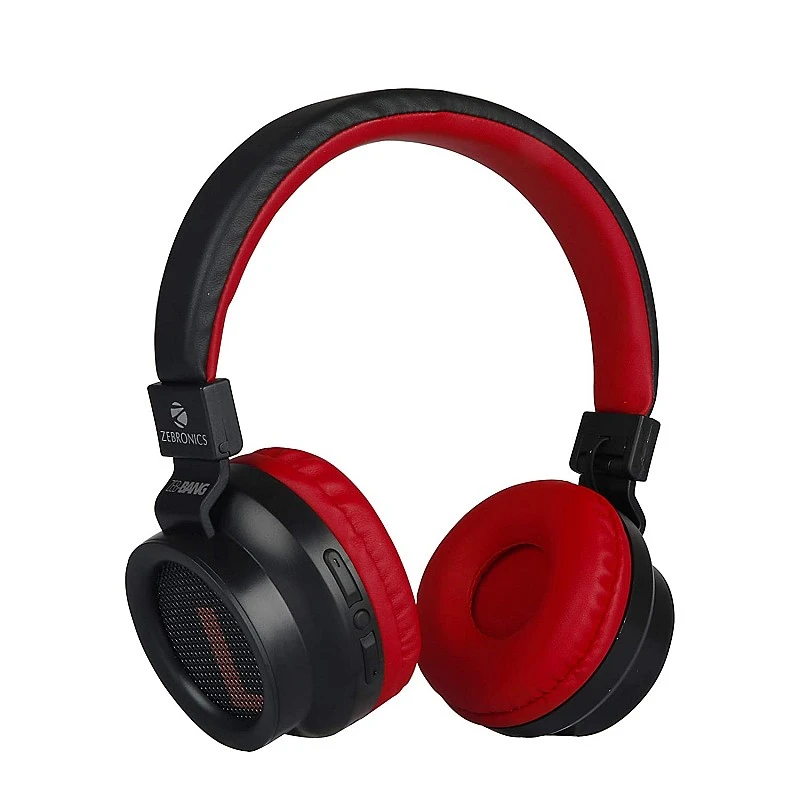 Zebronics Zeb-Bang Bluetooth Wireless Over Ear Headphones with Mic (Orange) Zebronics Zeb-Bang Bluetooth Wireless Over Ear Headphones with Mic (Orange)