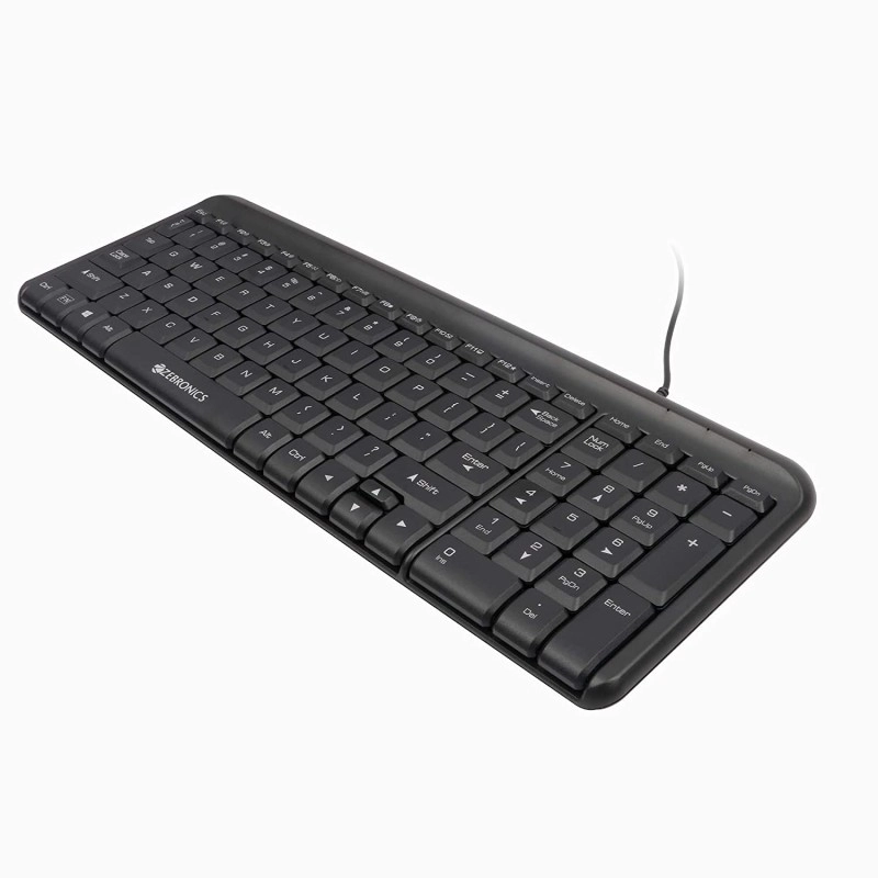 Zebronics Zeb-Glide USB Wired Multimedia Keyboard for PC/Laptop Gold Plated USB Connector Zebronics Zeb-Glide USB Wired Multimedia Keyboard for PC/Laptop Gold Plated USB Connector