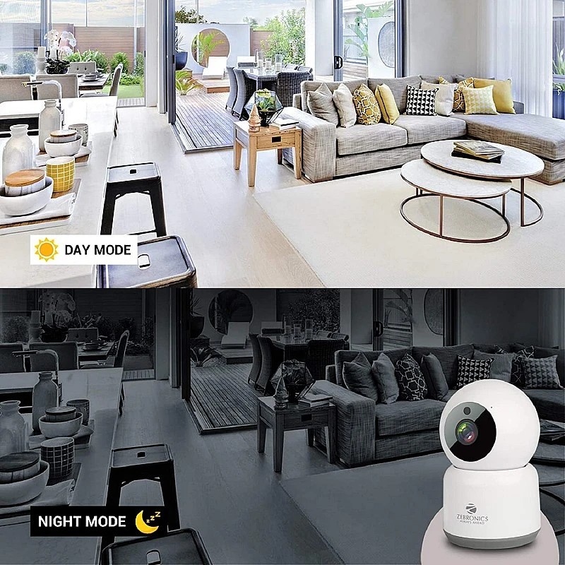 Zebronics Zeb Smart Cam 101 Smart WiFi PTZ Indoor Camera (1080p), Remote Monitoring mSD Card, 2Way Audio, Works with Android / iOS Smartphones Zebronics Zeb Smart Cam 101 Smart WiFi PTZ Indoor Camera (1080p), Remote Monitoring mSD Card, 2Way Audio, Works with Android / iOS Smartphones