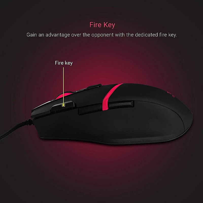 Zebronics Zeb Tempest - Premium USB Gaming Mouse with 7 Buttons, Upto 3200 DPI, RGB LED Modes and 1.8 Metre Braided Cable Zebronics Zeb Tempest - Premium USB Gaming Mouse with 7 Buttons, Upto 3200 DPI, RGB LED Modes and 1.8 Metre Braided Cable