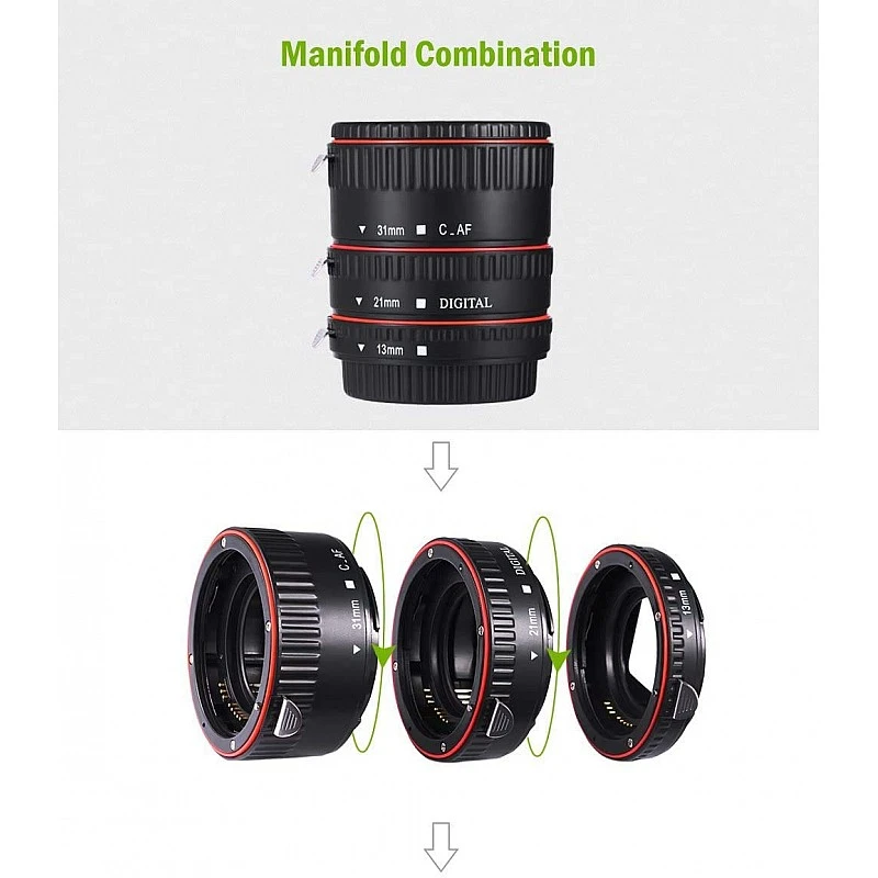 Zorbes WEIHE Auto Focus Macro Plastic Extension Tube for Canon EF S Lens- Zorbes WEIHE Auto Focus Macro Plastic Extension Tube for Canon EF S Lens-