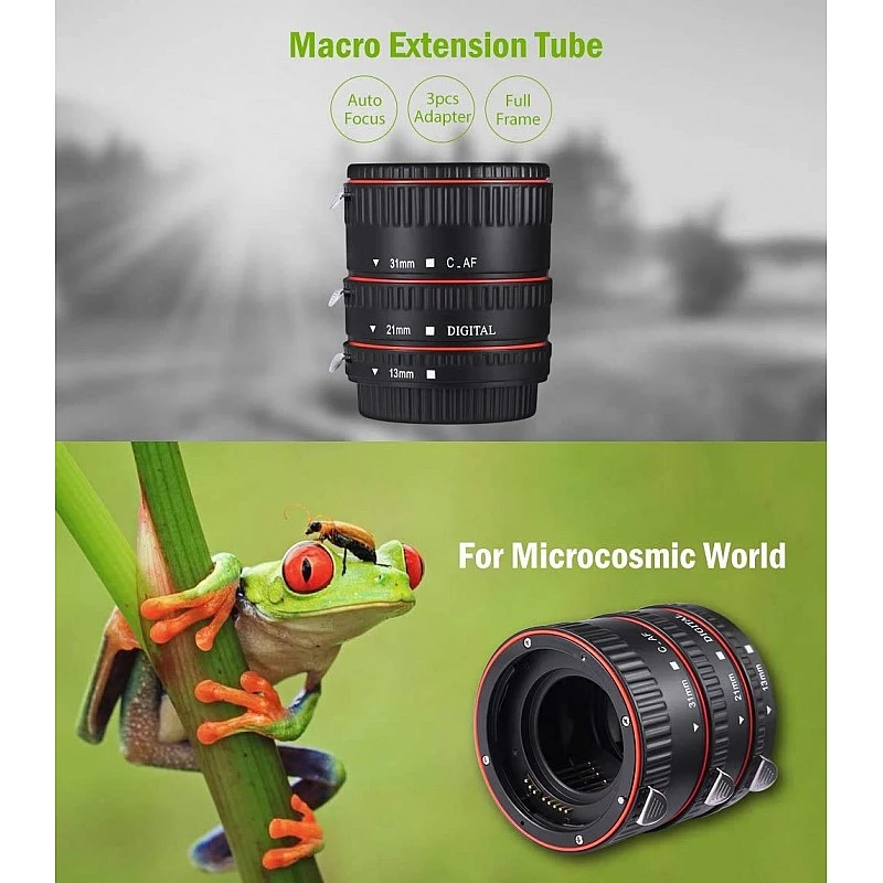 Zorbes WEIHE Auto Focus Macro Plastic Extension Tube for Canon EF S Lens- Zorbes WEIHE Auto Focus Macro Plastic Extension Tube for Canon EF S Lens-