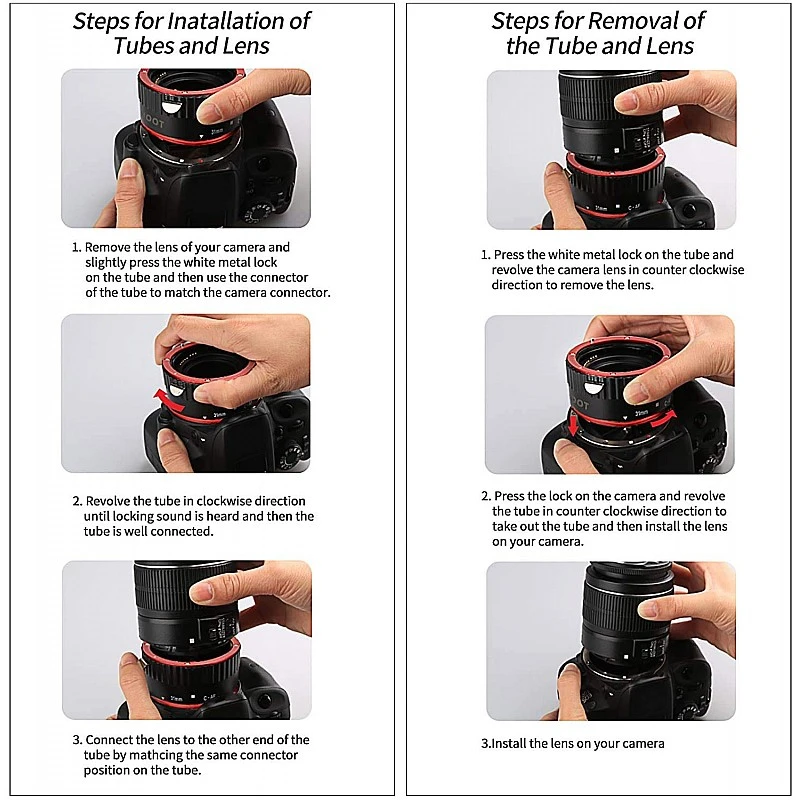 Zorbes WEIHE Auto Focus Macro Plastic Extension Tube for Canon EF S Lens- Zorbes WEIHE Auto Focus Macro Plastic Extension Tube for Canon EF S Lens-