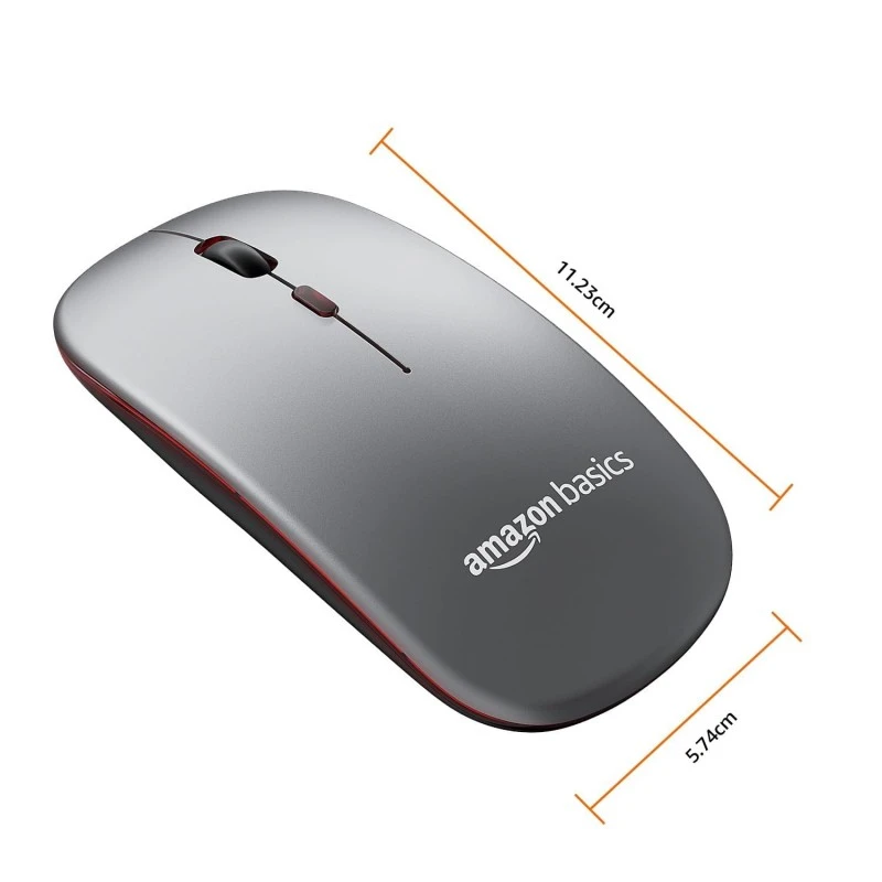 amazon basics 2.4GHz Wireless + Bluetooth 5.1 Mouse, Multi-Device Dual Mode Slim Rechargeable Silent Click Buttons Wireless Bluetooth Mouse, 3 Adjustable DPI amazon basics 2.4GHz Wireless + Bluetooth 5.1 Mouse, Multi-Device Dual Mode Slim Rechargeable Silent Click Buttons Wireless Bluetooth Mouse, 3 Adjustable DPI