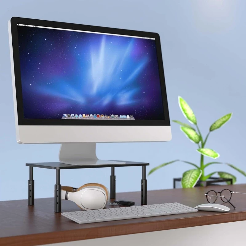 amazon basics Monitor Stand/Laptop Stand for Desk | Compatible with 24",27",29" and 32" Inch, Laptop, PC, and Printer | Height Adjustable | Durable Steel Construction amazon basics Monitor Stand/Laptop Stand for Desk | Compatible with 24",27",29" and 32" Inch, Laptop, PC, and Printer | Height Adjustable | Durable Steel Construction