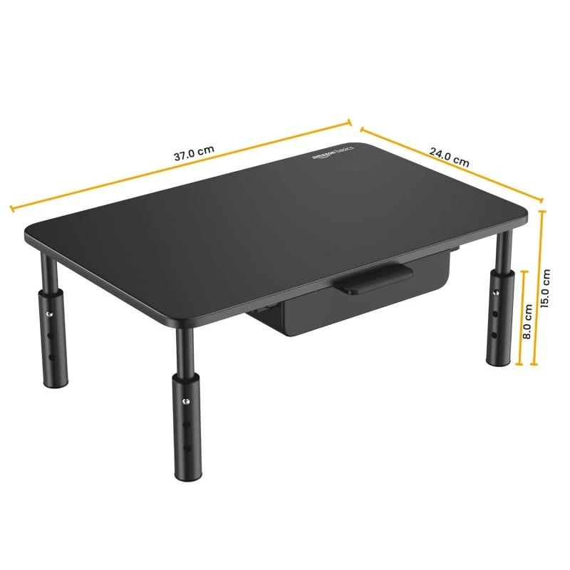 amazon basics Monitor Stand/Laptop Stand for Desk | Compatible with 24",27",29" and 32" Inch, Laptop, PC, and Printer | Height Adjustable | Durable Steel Construction amazon basics Monitor Stand/Laptop Stand for Desk | Compatible with 24",27",29" and 32" Inch, Laptop, PC, and Printer | Height Adjustable | Durable Steel Construction