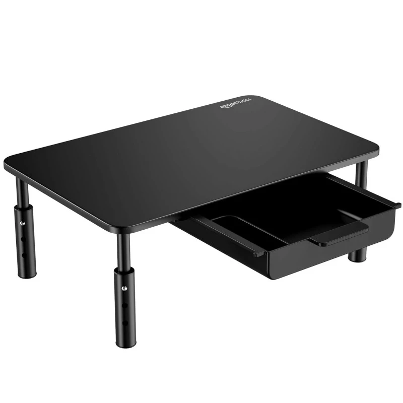 amazon basics Monitor Stand/Laptop Stand for Desk | Compatible with 24",27",29" and 32" Inch, Laptop, PC, and Printer | Height Adjustable | Durable Steel Construction amazon basics Monitor Stand/Laptop Stand for Desk | Compatible with 24",27",29" and 32" Inch, Laptop, PC, and Printer | Height Adjustable | Durable Steel Construction