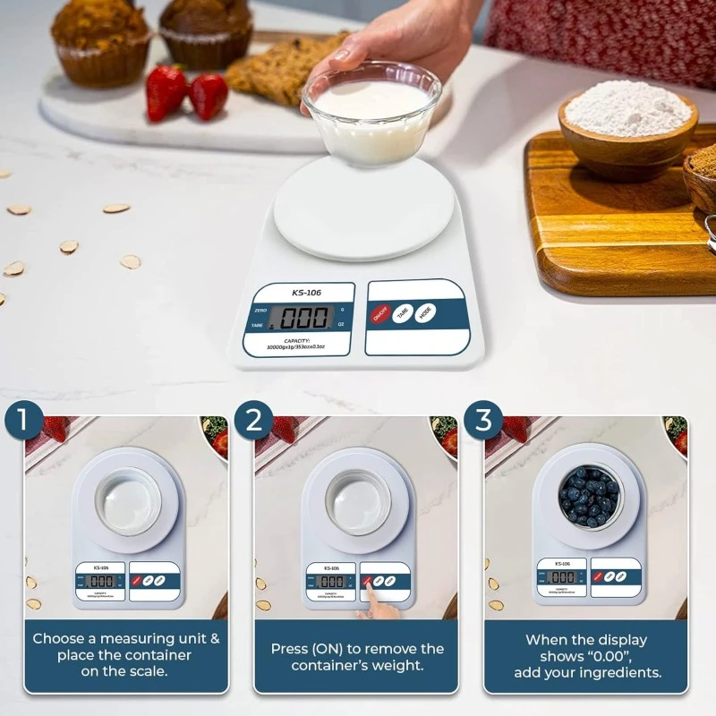 beatXP Kitchen Scale Multipurpose Portable Electronic Digital Weighing Scale | Weight Machine With Back Light LCD Display | White | 10 Kg | 2 Year Warranty beatXP Kitchen Scale Multipurpose Portable Electronic Digital Weighing Scale | Weight Machine With Back Light LCD Display | White | 10 Kg | 2 Year Warranty