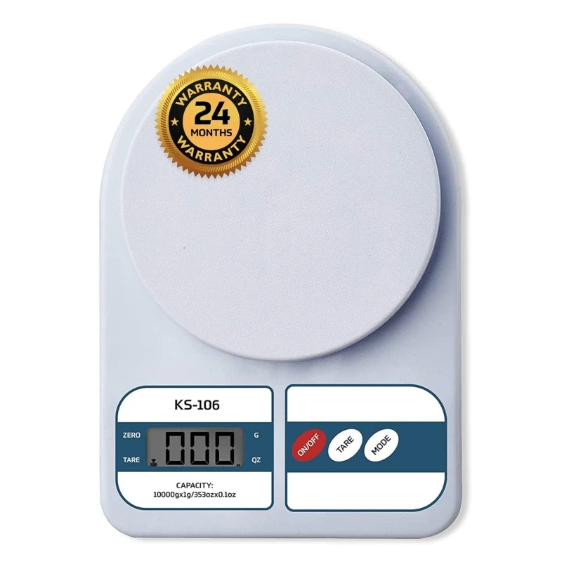 beatXP Kitchen Scale Multipurpose Portable Electronic Digital Weighing Scale | Weight Machine With Back Light LCD Display | White | 10 Kg | 2 Year Warranty beatXP Kitchen Scale Multipurpose Portable Electronic Digital Weighing Scale | Weight Machine With Back Light LCD Display | White | 10 Kg | 2 Year Warranty