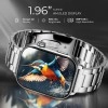 beatXP Unbound Pro 1.96" Super AMOLED Display Bluetooth Calling Smart Watch, Metal Body, Rotary Crown, 410 * 502px, 800 Nits, 60Hz Refresh Rate, 100+ Sports Modes, 24/7, IP67 (Silver)