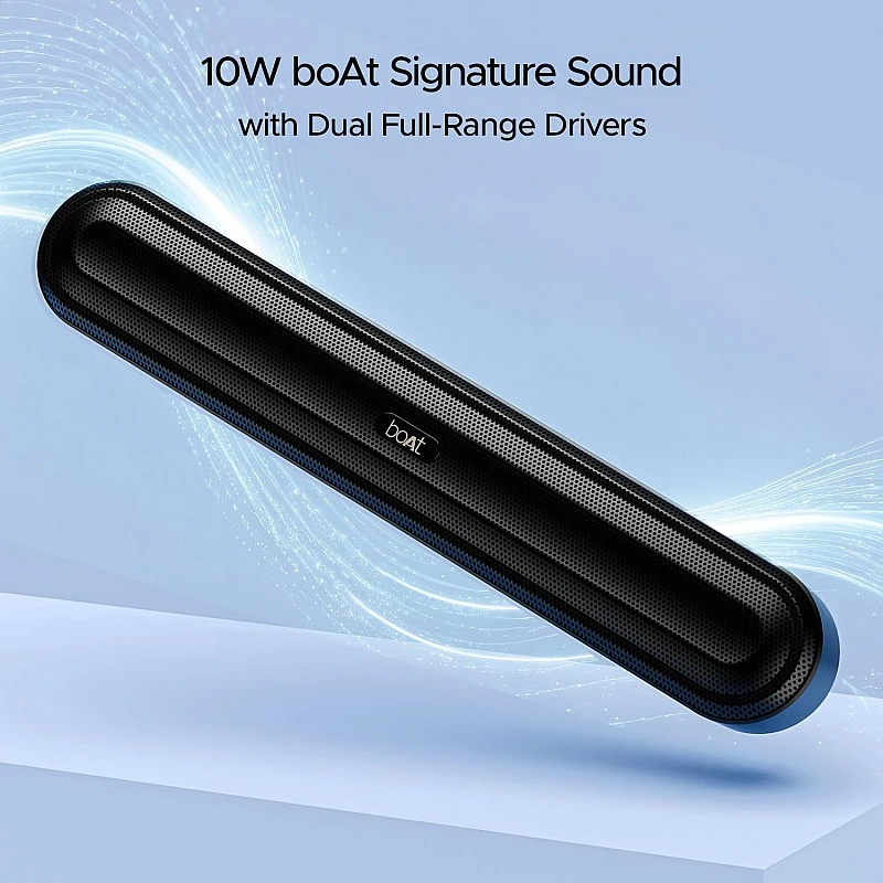 boAt Aavante Bar 490 10W Signature Sound, Dual Full-Range Drivers,7 HRS Battery, Built-in Mic,2.0 CH, TWS Feature,Multi Connect, Bluetooth Sound Bar, Soundbar Speaker (Classic Black) boAt Aavante Bar 490 10W Signature Sound, Dual Full-Range Drivers,7 HRS Battery, Built-in Mic,2.0 CH, TWS Feature,Multi Connect, Bluetooth Sound Bar, Soundbar Speaker (Classic Black)