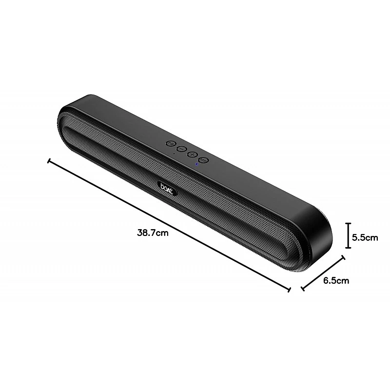 boAt Aavante Bar 490 10W Signature Sound, Dual Full-Range Drivers,7 HRS Battery, Built-in Mic,2.0 CH, TWS Feature,Multi Connect, Bluetooth Sound Bar, Soundbar Speaker (Classic Black) boAt Aavante Bar 490 10W Signature Sound, Dual Full-Range Drivers,7 HRS Battery, Built-in Mic,2.0 CH, TWS Feature,Multi Connect, Bluetooth Sound Bar, Soundbar Speaker (Classic Black)