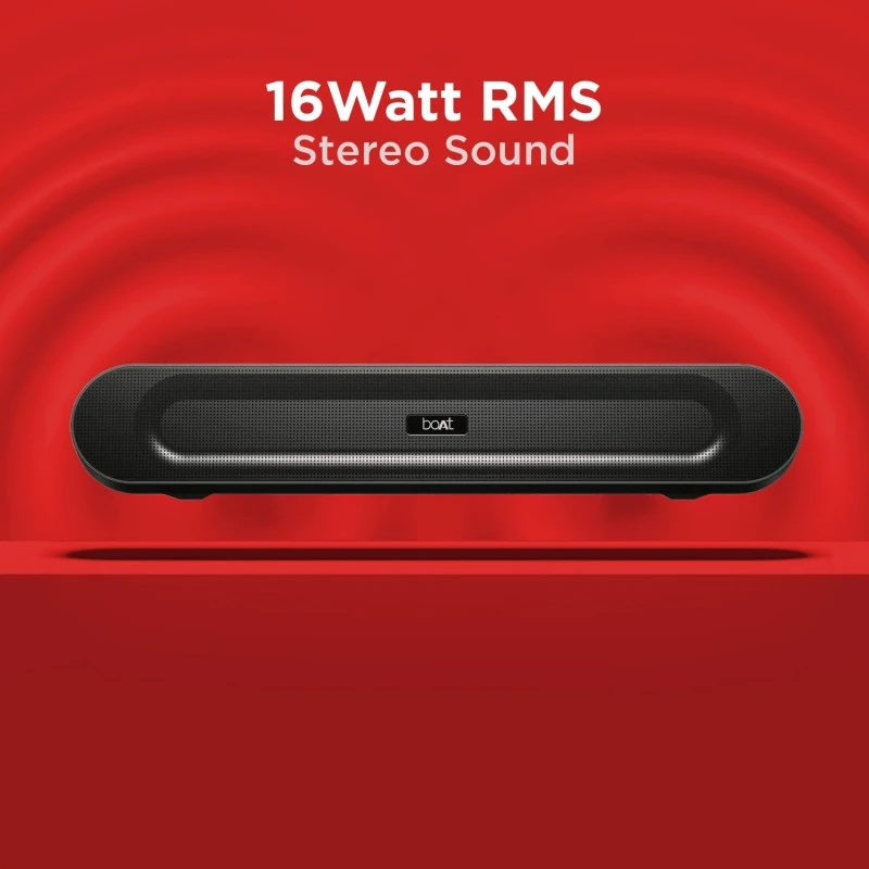boAt Aavante Bar 558, 16W Stereo Sound, Dual EQ Modes, Multi-Compatibility, 4.5HRS Battery, Stylish Design, Master Remote Control, Bluetooth Sound Bar, Soundbar Speaker (Pitch Black) boAt Aavante Bar 558, 16W Stereo Sound, Dual EQ Modes, Multi-Compatibility, 4.5HRS Battery, Stylish Design, Master Remote Control, Bluetooth Sound Bar, Soundbar Speaker (Pitch Black)