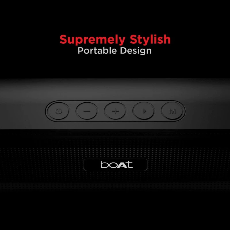boAt Aavante Bar 558, 16W Stereo Sound, Dual EQ Modes, Multi-Compatibility, 4.5HRS Battery, Stylish Design, Master Remote Control, Bluetooth Sound Bar, Soundbar Speaker (Pitch Black) boAt Aavante Bar 558, 16W Stereo Sound, Dual EQ Modes, Multi-Compatibility, 4.5HRS Battery, Stylish Design, Master Remote Control, Bluetooth Sound Bar, Soundbar Speaker (Pitch Black)
