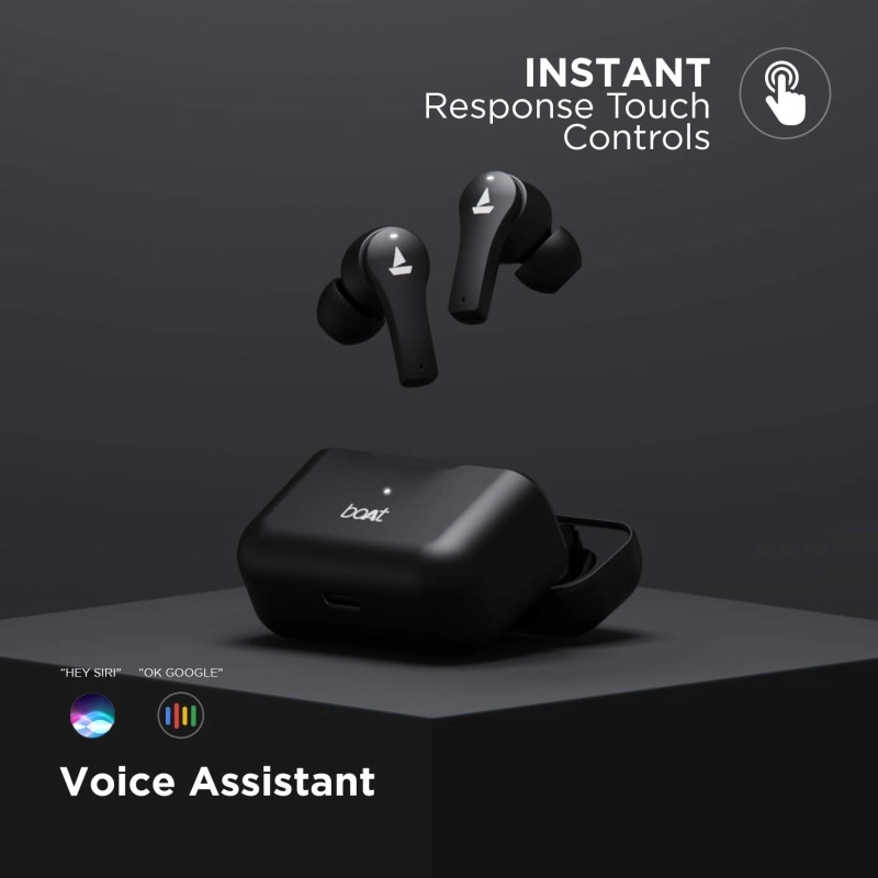 boAt Airdopes 101:  Bluetooth Truly Wireless Earbuds with Mic Active Black