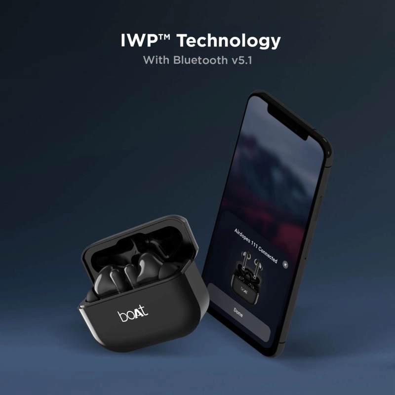 boAt Airdopes 111 Truly Wireless Bluetooth Earbuds Black boAt Airdopes 111 Truly Wireless Bluetooth Earbuds Black